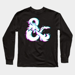 dnd glitch logo Long Sleeve T-Shirt